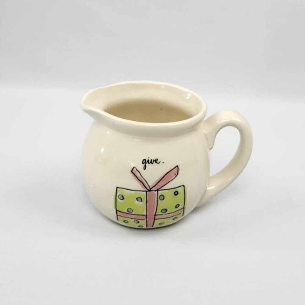 Rae Dunn Coffee Creamer Artisan Collection Christmas Give Joy To The World